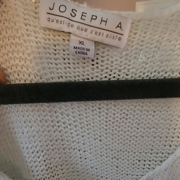 3 for 20 Knit white and tan striped top. - Picture 2 of 2